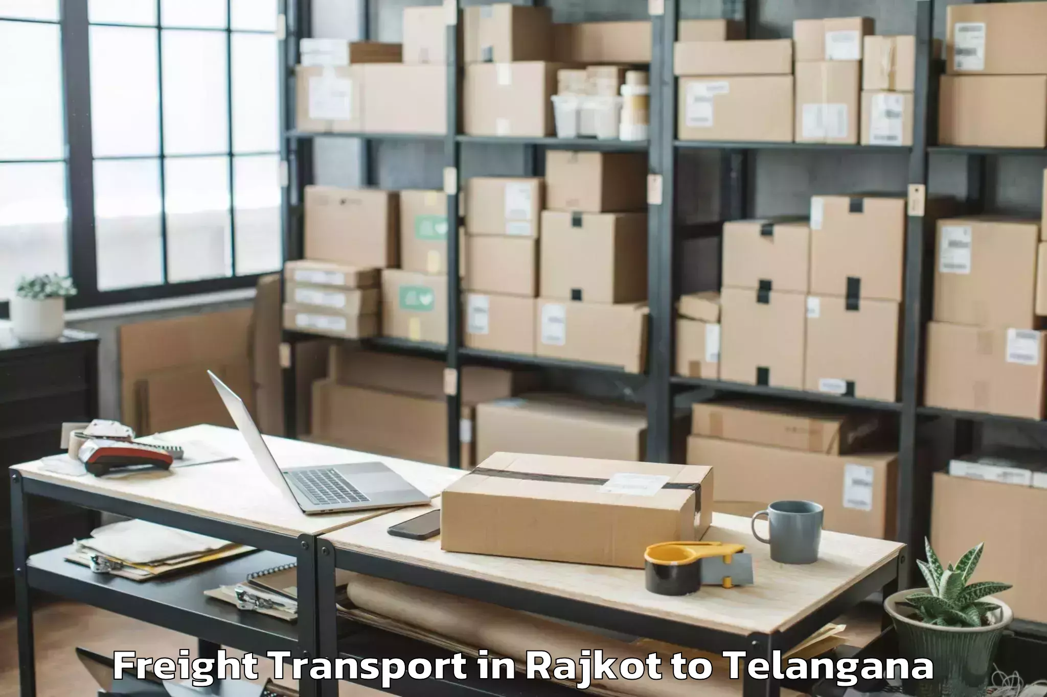 Quality Rajkot to Konijerla Freight Transport